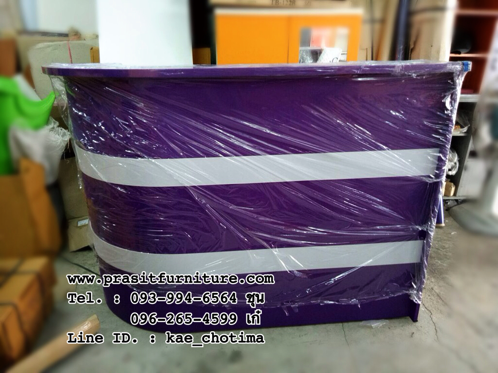 โต๊ะเคาเตอร์โค้ง 3 ลิ้นชักแนวตั้ง