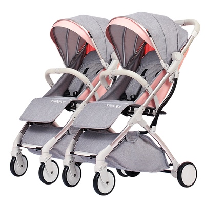 รถเข็นเด็กแฝดพับเล็ก แบบแยกคันเข็นได้ TR189