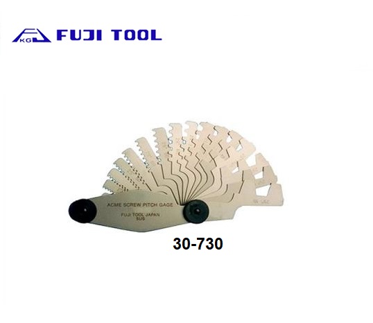 เกจวัดมุมเอ็คมี่ (วันสดุเป็นสแตนเลส)-Acme Screw Piltch Gauges,FUJI TOOL,30-730