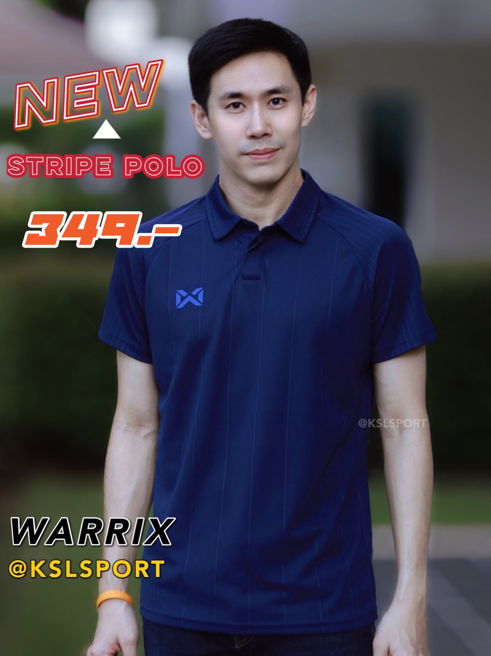 ใหม่!! WARRIX เสื้อโปโล รุ่น Stripe Polo (WA-213PLACL33)