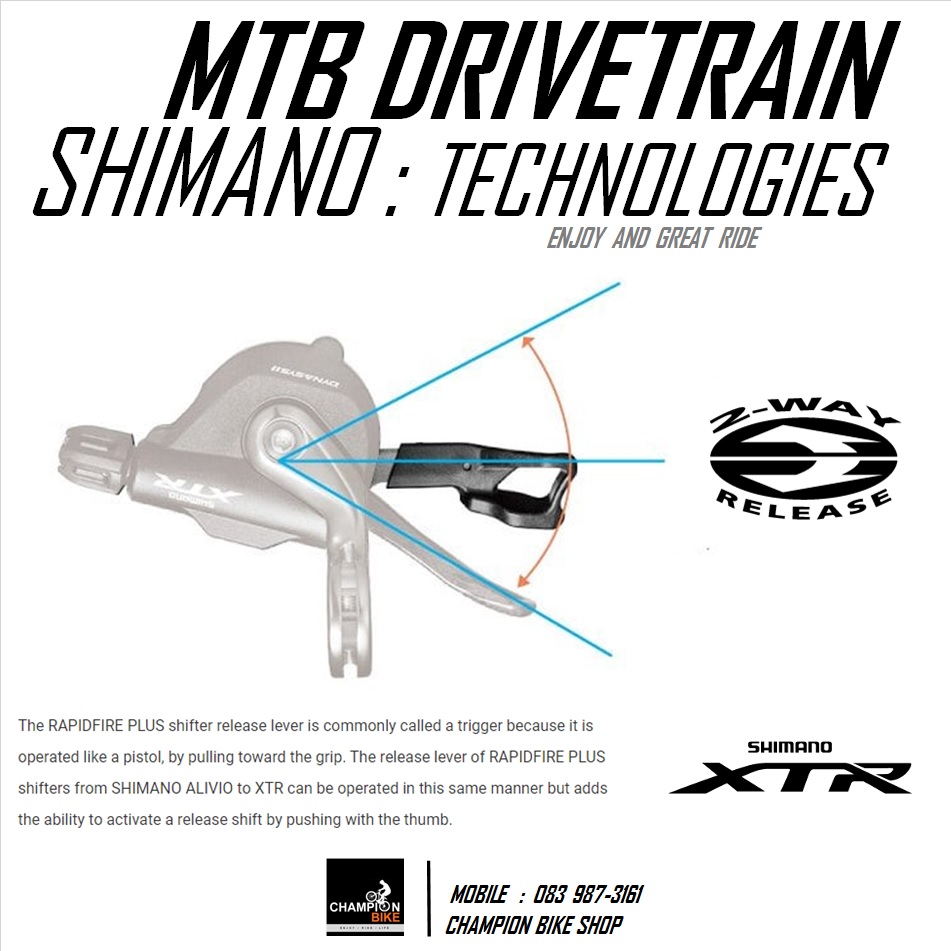 มือเกียร์เสือภูเขา11สปีด SHIMANO XTR SL-M9000 L/R MTB SHIFTING LEVER 2x11 SPEED