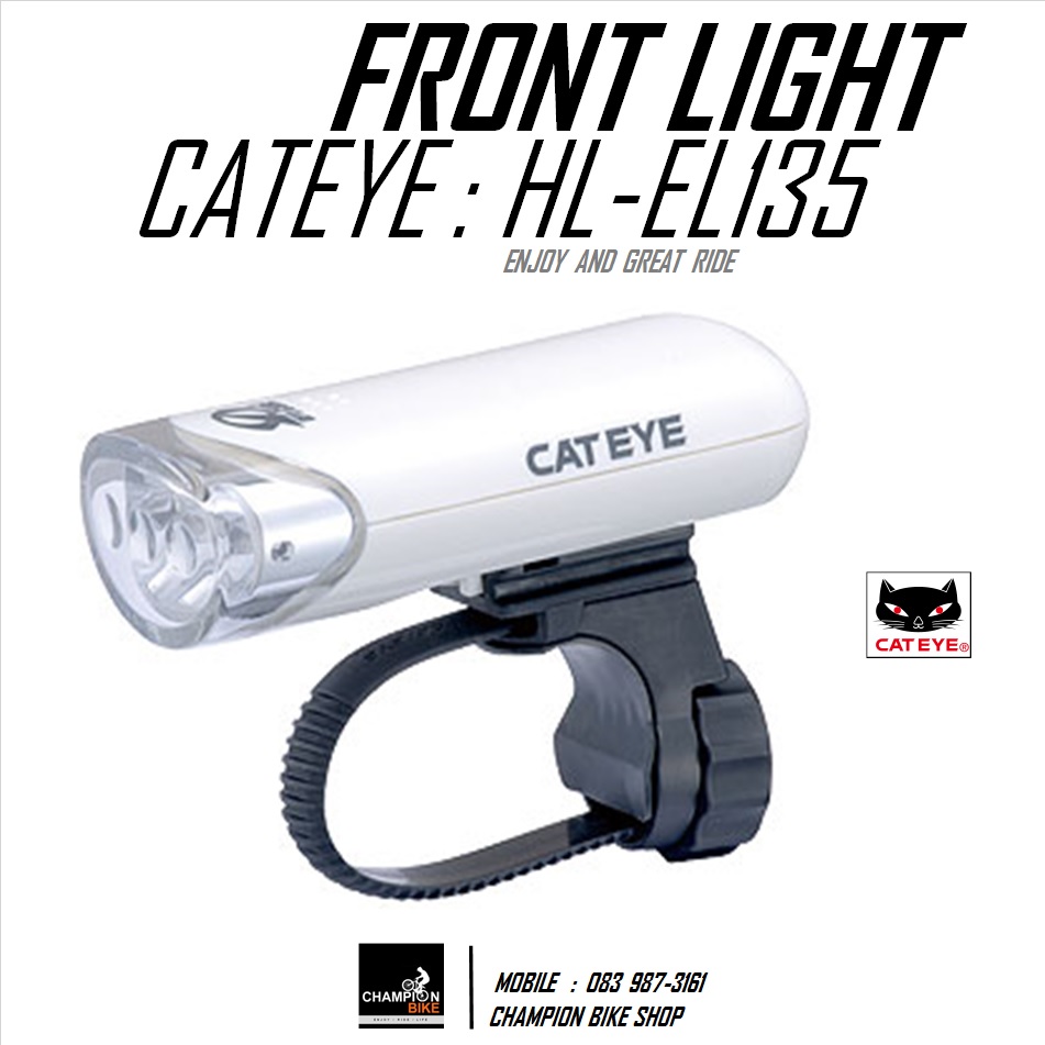 ไฟหน้าจักรยาน CATEYE : HL-EL135 3 LED FRONT LIGHT สีขาว