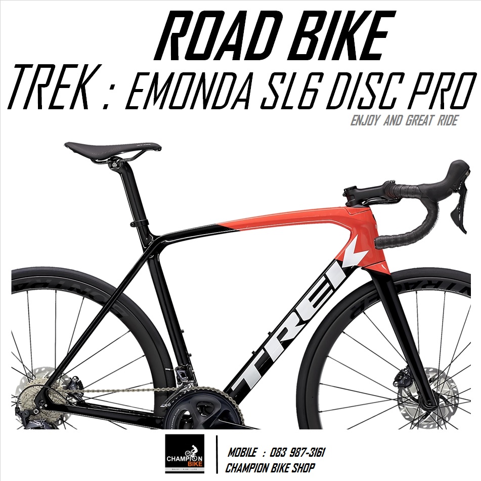 จักรยานเสือหมอบ TREK EMONDA SL 6 PRO DISC 2022 ROAD BIKE สีดำ-แดง