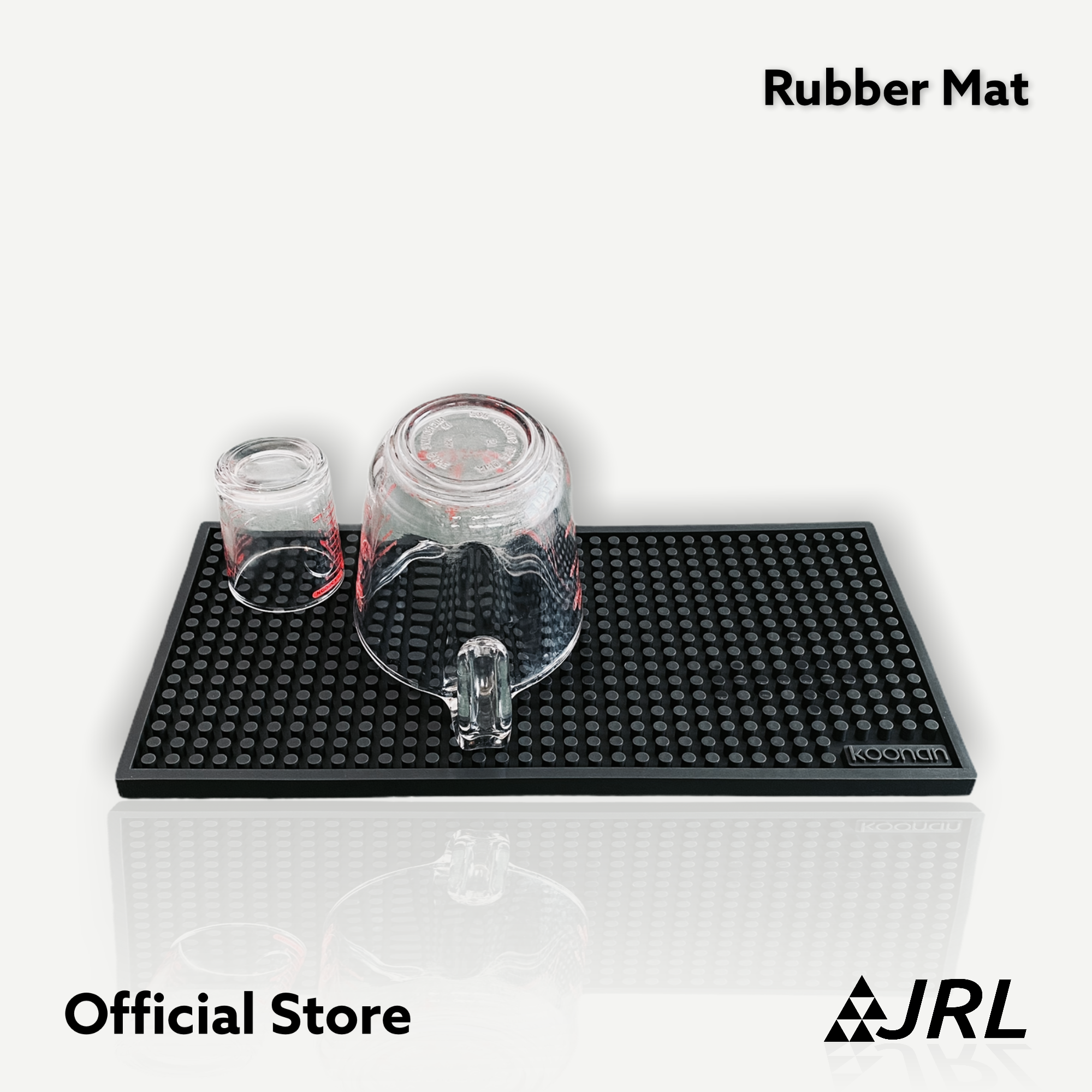 JRL ยางรองแก้ว แก้วตวง อุปกรณ์บาร์ 15x30 cm (สีดำ)