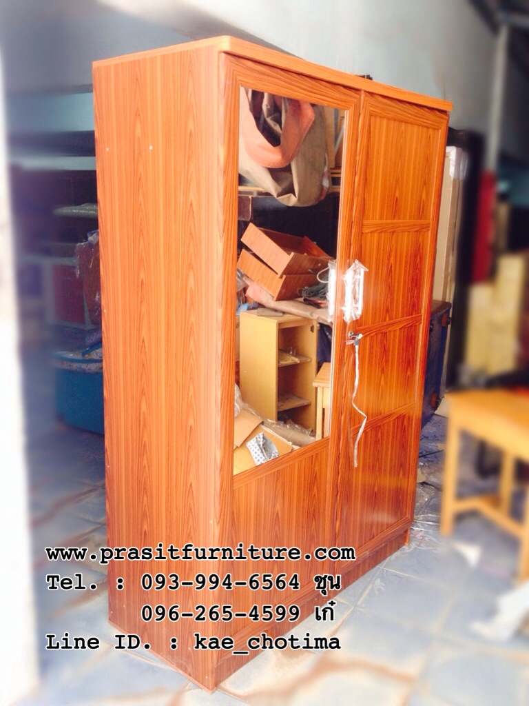 ตู้เสื้อผ้า 4 ฟุต กระจก 1 บาน รุ่น "เบสท์"