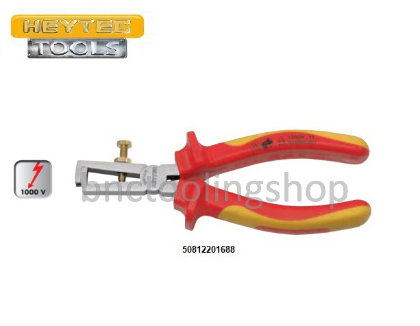 คีมปอกสายไฟหุ้มฉนวนกันไฟ 1000โวลท์ ยาว 160มิล ,VDE Wire stripping pliers Lenght 160mm,HEYTEC,50812201688