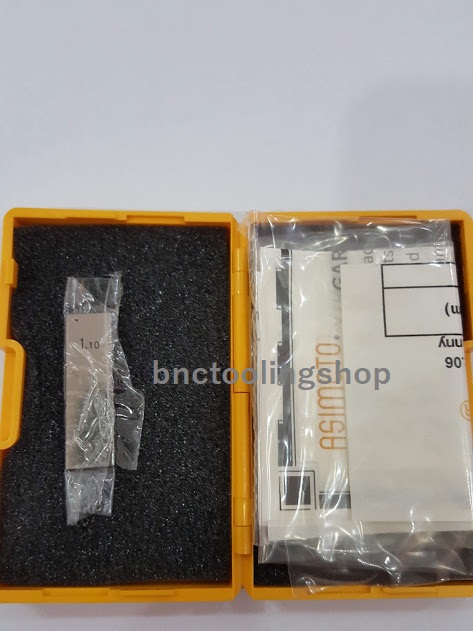 1.1 mm. Gauge Block แยกชิ้น, เกจบล็อกแบบแยกชิ้นAsimeto, ขนาด 1.1 mm, 1 ชิ้น, เกรด 1, RECTANGULAR GAUGE BLOCK (STEEL), Gard 1