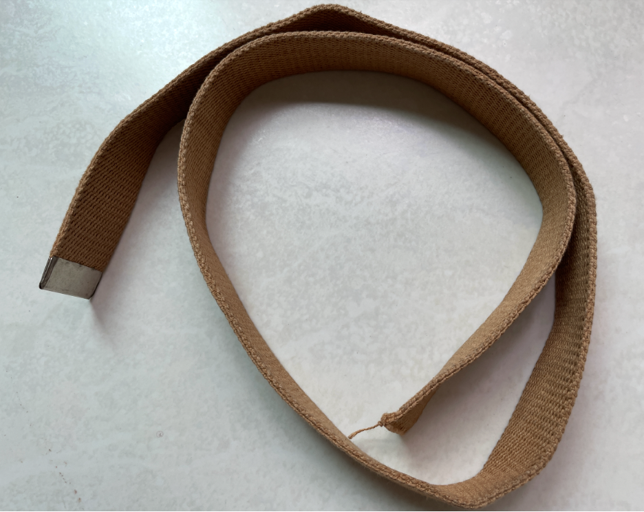 สายเข็มขัดผ้า สีน้ำตาล
