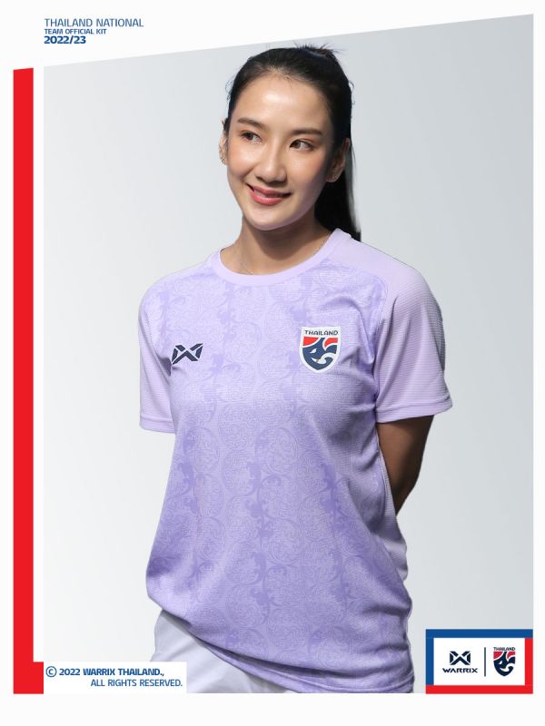 เสื้อเชียร์คอกลม 2022-2023 เสื้อฟุตบอลทีมชาติไทย Thailand National Team Kit (Cheer Version) WA-224FBATH53