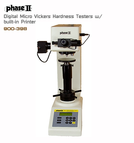 Phase II,Digital Micro Vickers Hardness Testers w/ built-in Printer,900-398