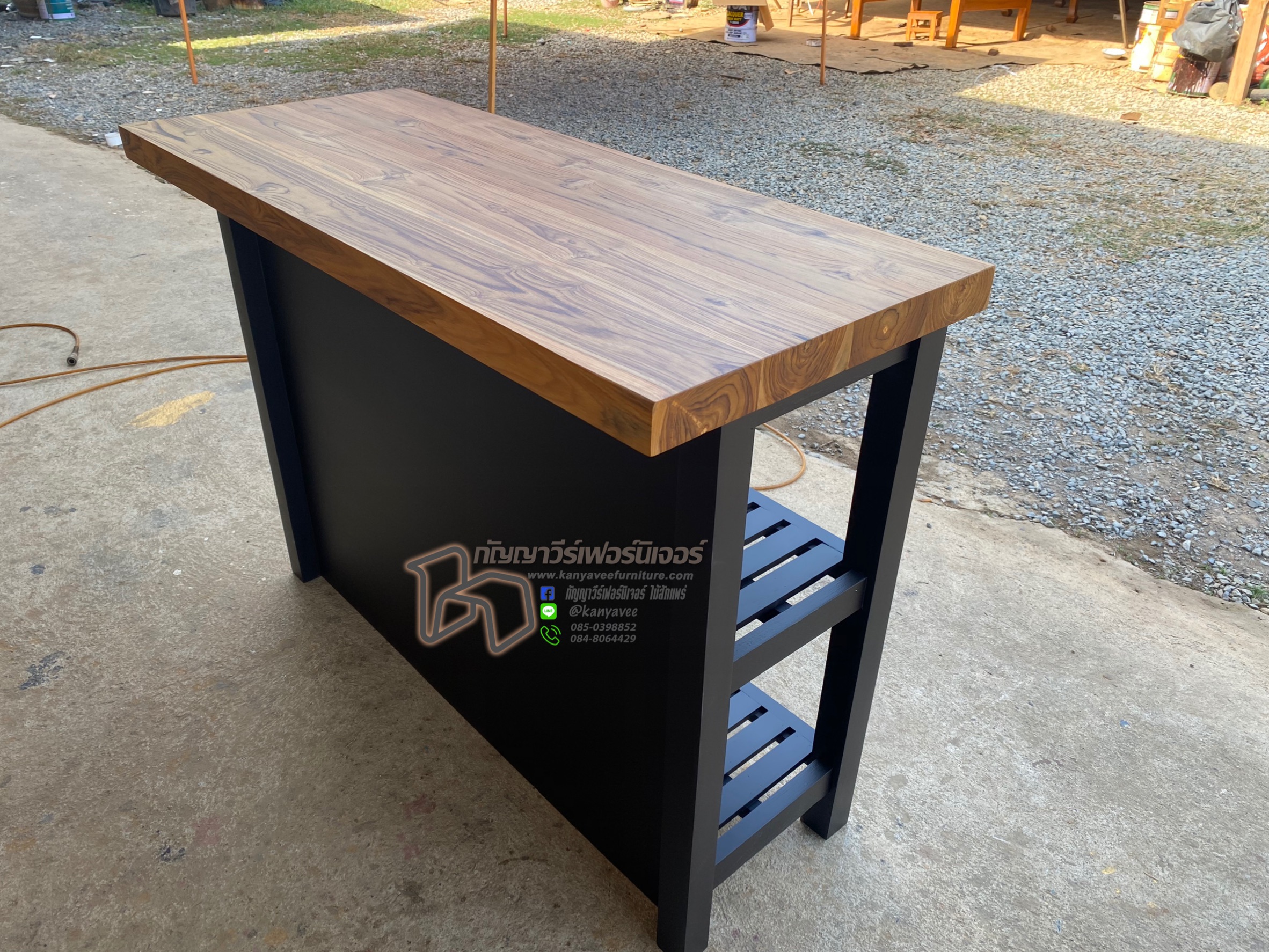 โต๊ะเตรียมอาหารไม้สัก