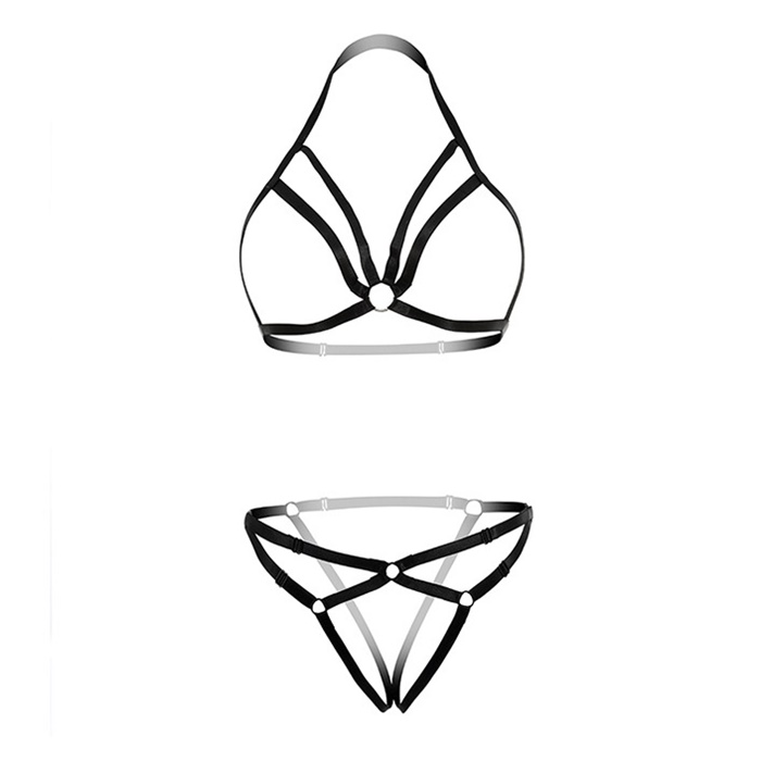 A099-23 สายยางยืดรัดตัวอีโรติก ชุดชั้นในสายรัดตัวเซ็กซี่ ตัวชุดมาในแบบสายรัดยางยืดเชื่อมต่อกันเป็นชุดชั้นใน รหัสนี้มาในแบบ 2 ชิ้นบนล่างตามรูปถ่ายสินค้าจริงเลยค่ะ