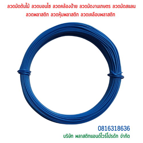 ลวดมัดต้นไม้ ลวดผูกต้นไม้ ลวดขึงสแลน ลวดเพาะชำ ลวดผูกป้าย ลวดบอนไซ ลวดคล้องป้าย ลวดมัดงานเกษตร ลวดลวดมัดสแลน หุ้มแบบกลม-บจก.พลาสติกแอนด์ไวร์โปรดัก SKU-00589