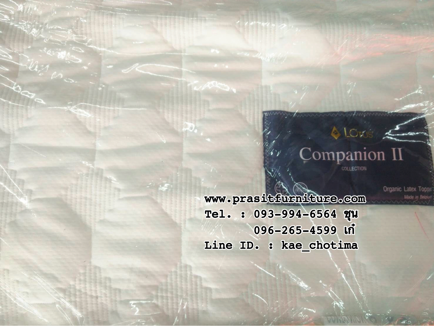 ที่นอนยางพารา ท็อปเปอร์ โลตัส รุ่นคอมพาเนียน Lotus Companion II Micro Latex Topper หนา 3 นิ้ว