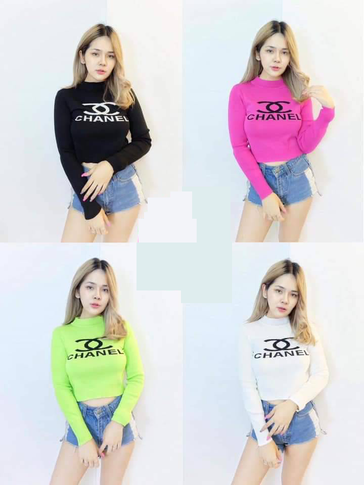 WA08/เสื้อไหมพรมแขนยาว ChaneL