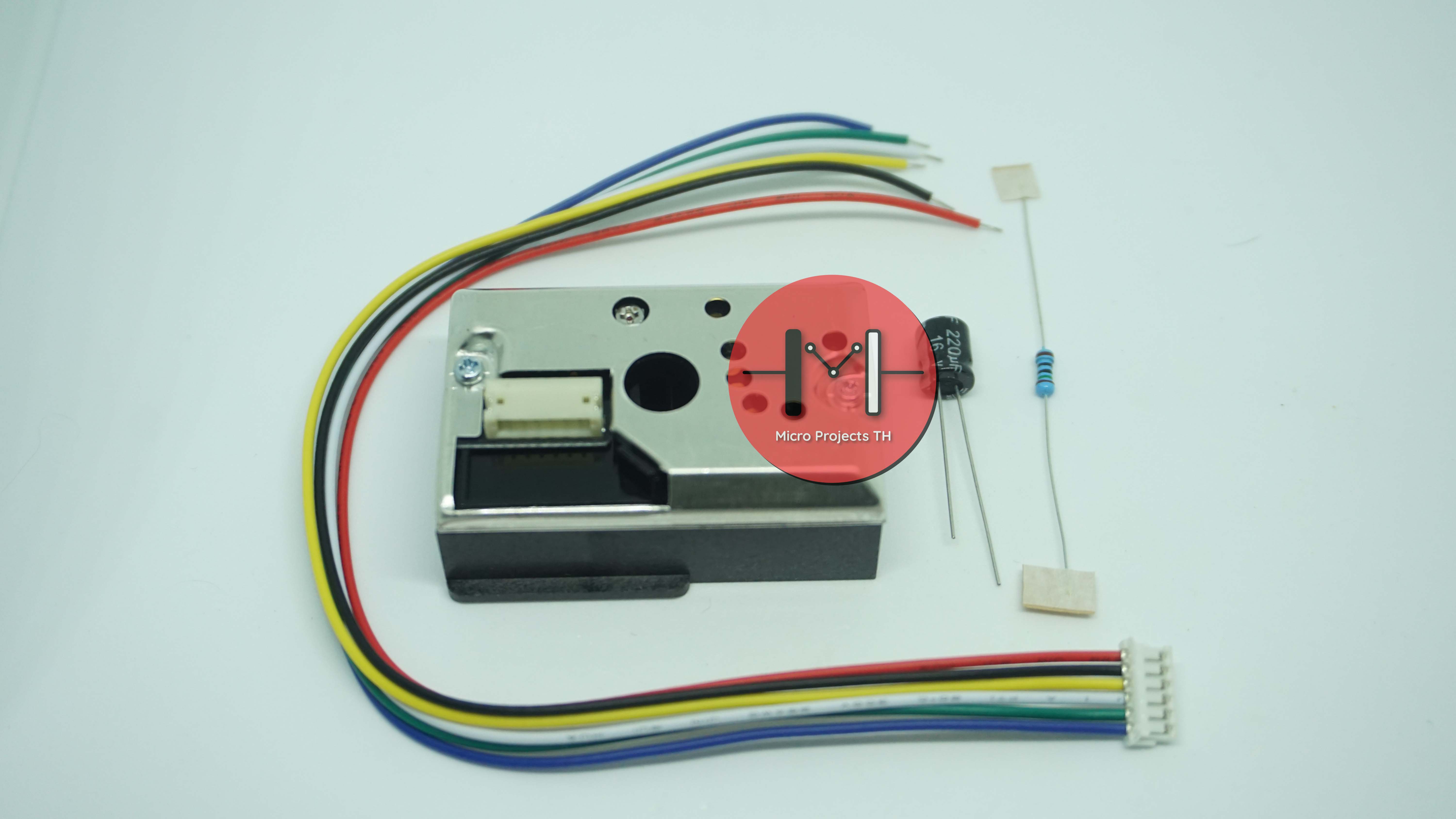 PM2.5 Dust Sensor GP2Y1010AU0F เซ็นเซอร์วัดคุณภาพอากาศ ตรวจจับควันและฝุ่นละออง