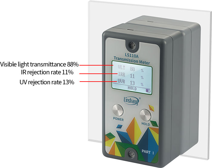 Linshang,LS110A Split Transmission Meter,Measure front windshield, window tint, window filmSplit design, suitable for testing already installed glass or larger materials Simultaneous testing of VLT, IRR, UVR,