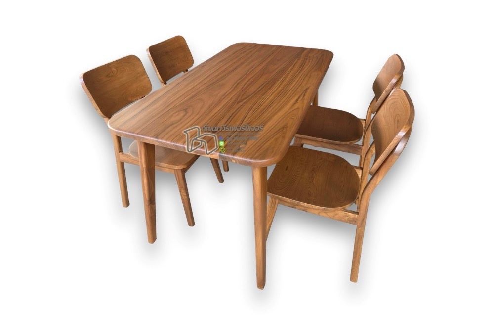 ชุดโต๊ะไม้สักมินิมอล