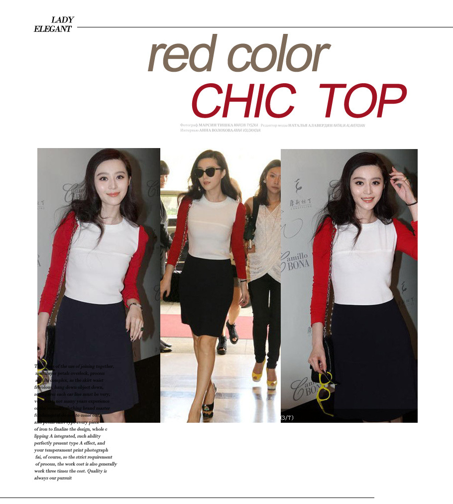 ชุดเดรสผ้าคอตตอนผสมspandex คอกลม แขนยาว แขนเสื้อสีแดง ตัวเสื้อสีขาวส่งฟรี ems