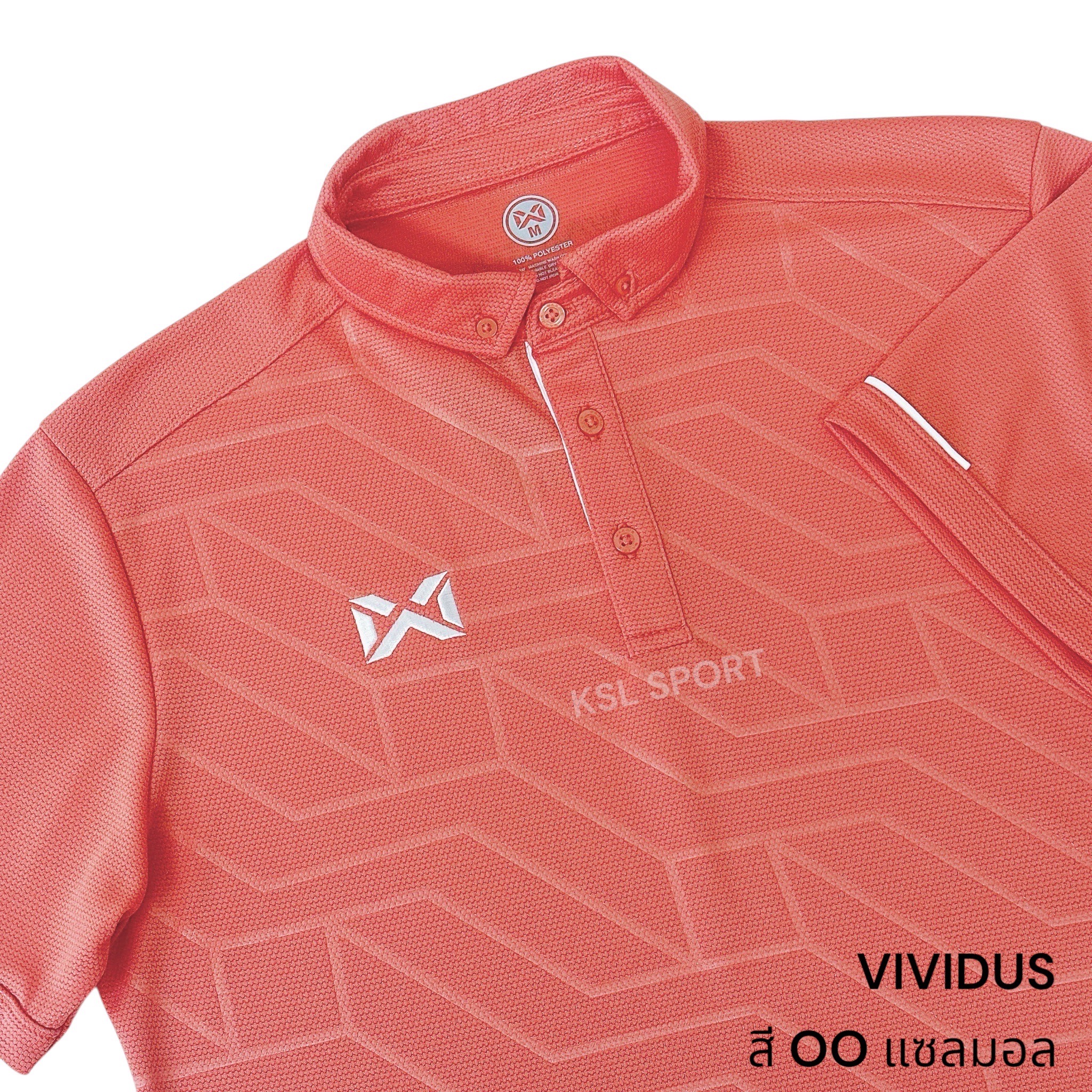 ใหม่ล่าสุด!! Warrix เสื้อโปโล วอริกซ์ เสื้อคอปก วาริกซ์ รุ่น Vividus แขนสั้น คอปก ใส่สบายไม่ต้องรีด WA-242PLACL30 - สีแซลมอน/ซอฟต์กรีน