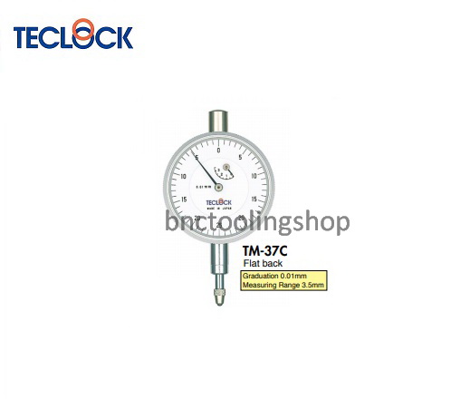ไดอัลเกจหน้าปัดเล็กความละเอียด 0.01มิล-Small Dial Indicator Graduation 0.01mm,TECLOCK,TM-37C