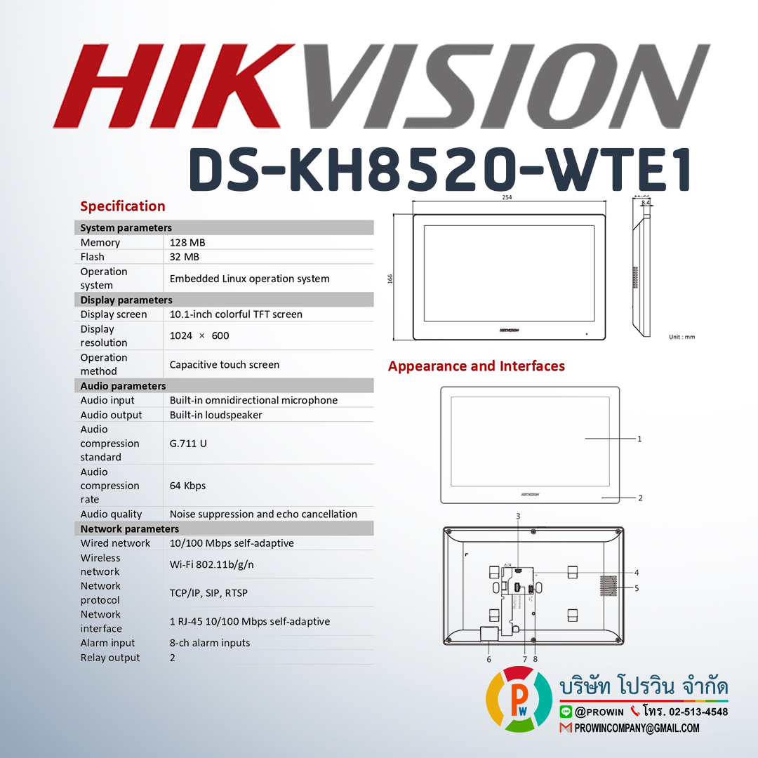 HIKVISION DS-KH8520-WTE1