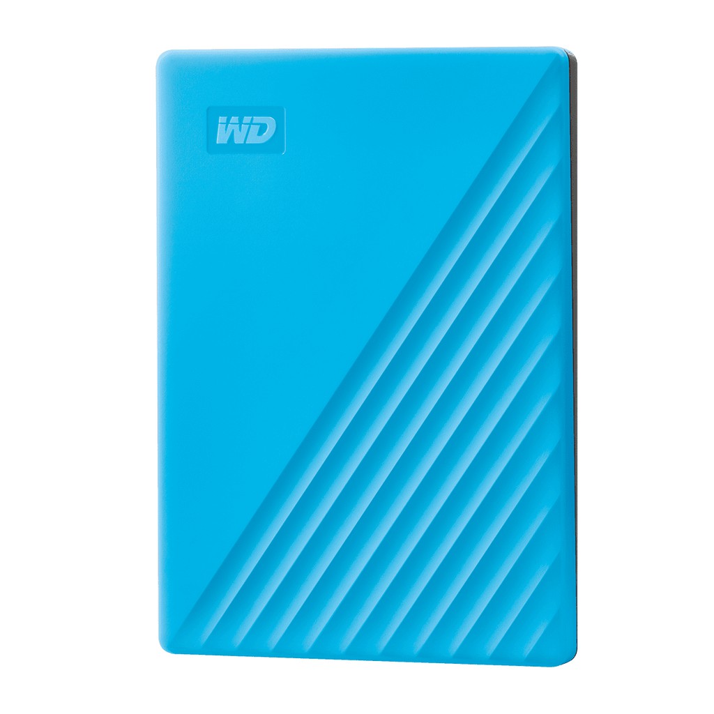 WD My Passport HDD 1TB 2TB 4TB 5TB External Harddisk ฮาร์ดดิสพกพา Blue สีฟ้า ,USB 3.2 Gen 1 , USB A 2.0 Western Digital