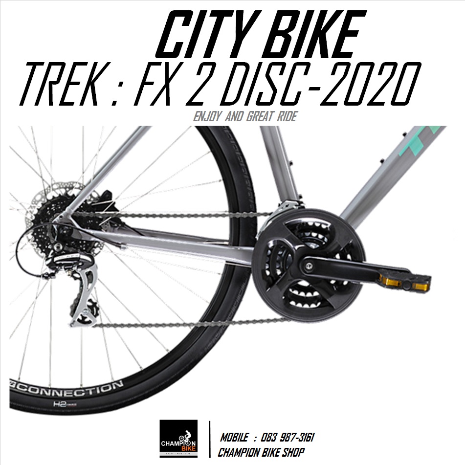 จักรยานซิตี้ไบค์ TREK : FX 2 DISC CITY BIKE - 2020 สีเทา-เขียว