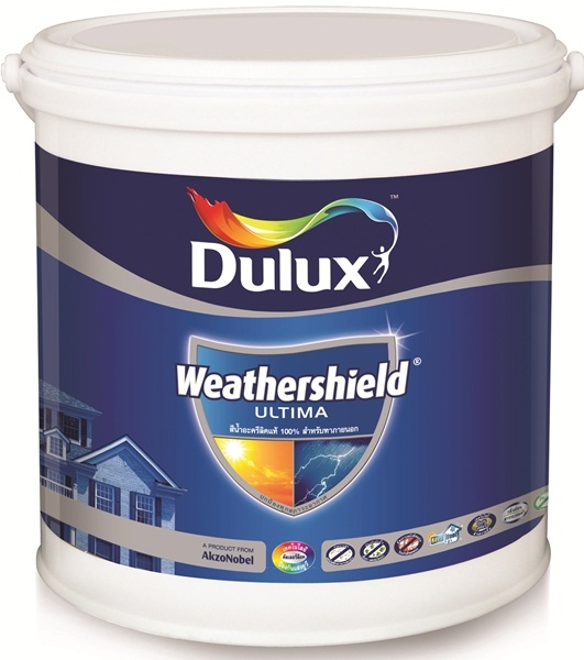 สีน้ำ ดูลักซ์ เวเธ่อร์ชีลด์ อัลติม่า กึ่งเงา (901 Dulux Weathershield Ultima Exterior Semi-gloss) ขนาด 9 ลิตร