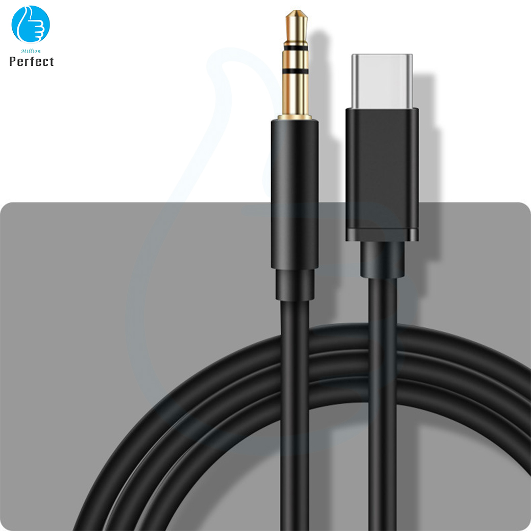 สายแปลง Type-C to 3.5mm 1m. ความยาว 1 เมตร สายสัญญาณเสียง AUX8 By Millionperfect