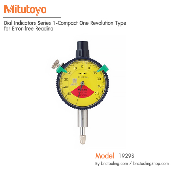 Mitutoyo,Dial Indicators Series 1-Compact One Revolution Type for Error-free Reading,1929S