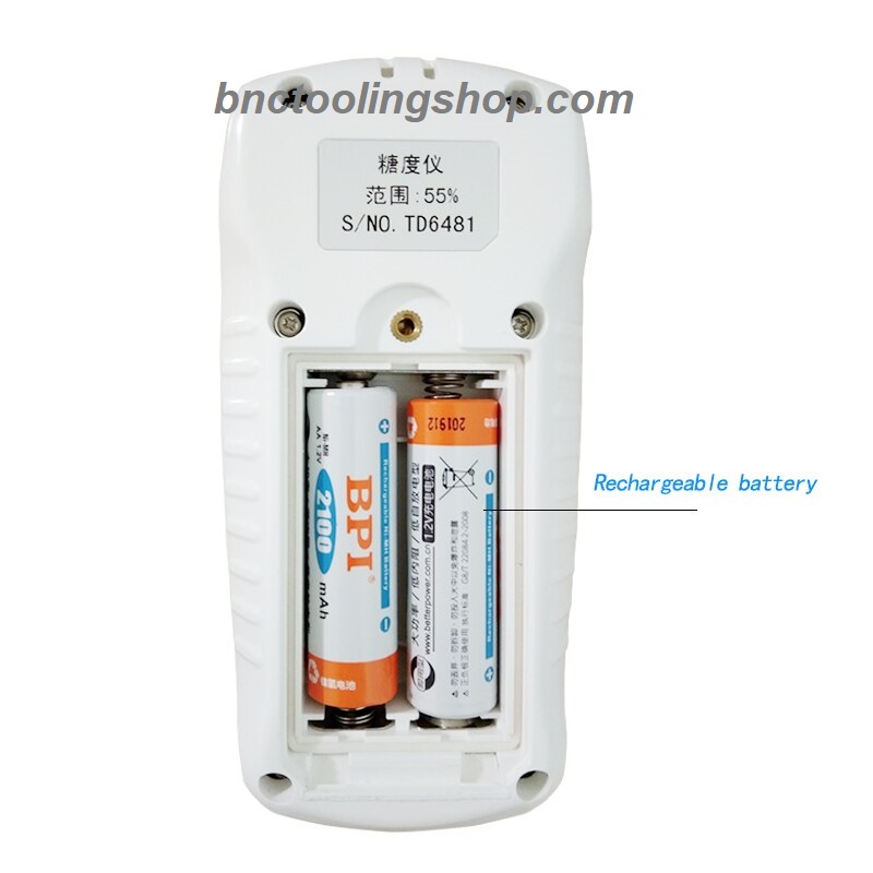 0-55% Rechargeable Digital Refractometer Brix Meter Saccharimeter Densimeter for Fruit Juice Drinks Beverage Sugar Meter Tester