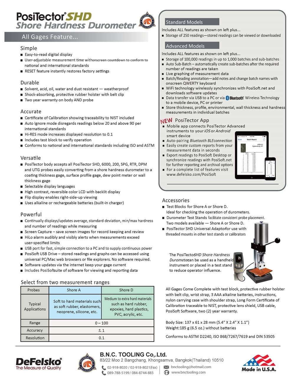 DeFelsko,Shore Hardnesss Durometer,PosiTector SHD