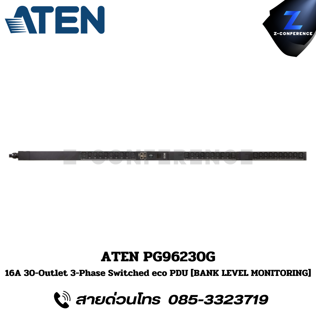 ATEN PG96230G 16A 30-Outlet 3-Phase Switched eco PDU Power Distribution Unit ระบบ ปิด-เปิด ไฟฟ้าอัจฉริยะ