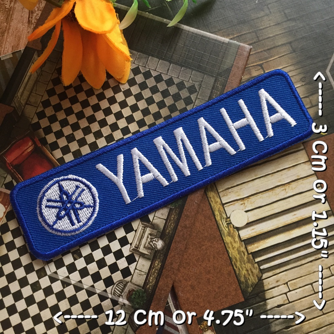 Yamaha ตัวรีดติดเสื้อ อาร์มรีด อาร์มปัก ตกแต่งเสื้อผ้า หมวก กระเป๋า แจ๊คเก็ตยีนส์ Racing Embroidered Iron on Patch