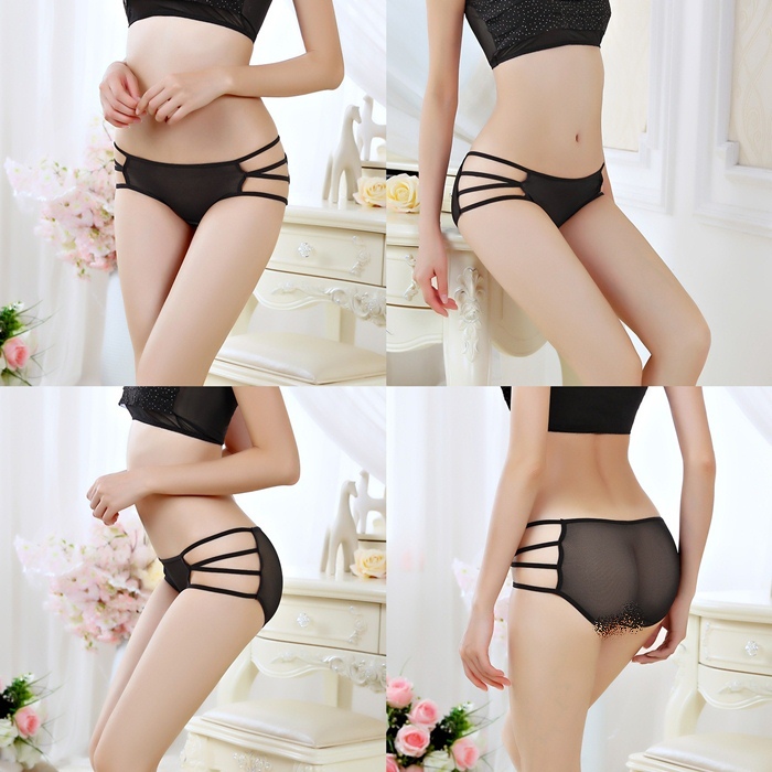 NA032 กางเกงในเซ็กซี่ กางเกงในซีทรู ด้านหน้าและด้านหลังตกแต่งด้วยผ้าซีทรู เปิดด้านข้างตามรูปเลยค่ะ