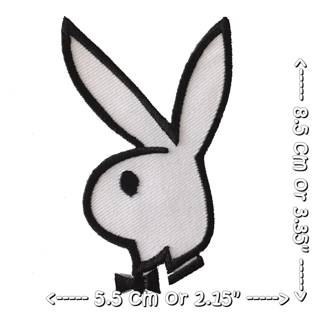 โลโก้ กระต่าย Playboy ตัวรีดแบบปัก อาร์มปัก ตัวรีดติดเสื้อ ตัวรีด ติดกระเป๋า ติดหมวก ติดแจ๊คเก็ต Hipster Iron on Embroidered Patch