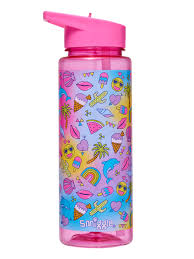 กระติกน้ำ หลอดดูด Smiggle water bottle-wonder world- ชมพู รุ้ง