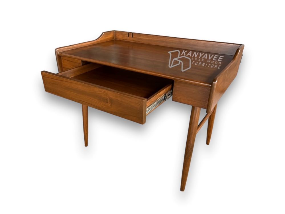 โต๊ะทำงานมินิมอลไม้สัก