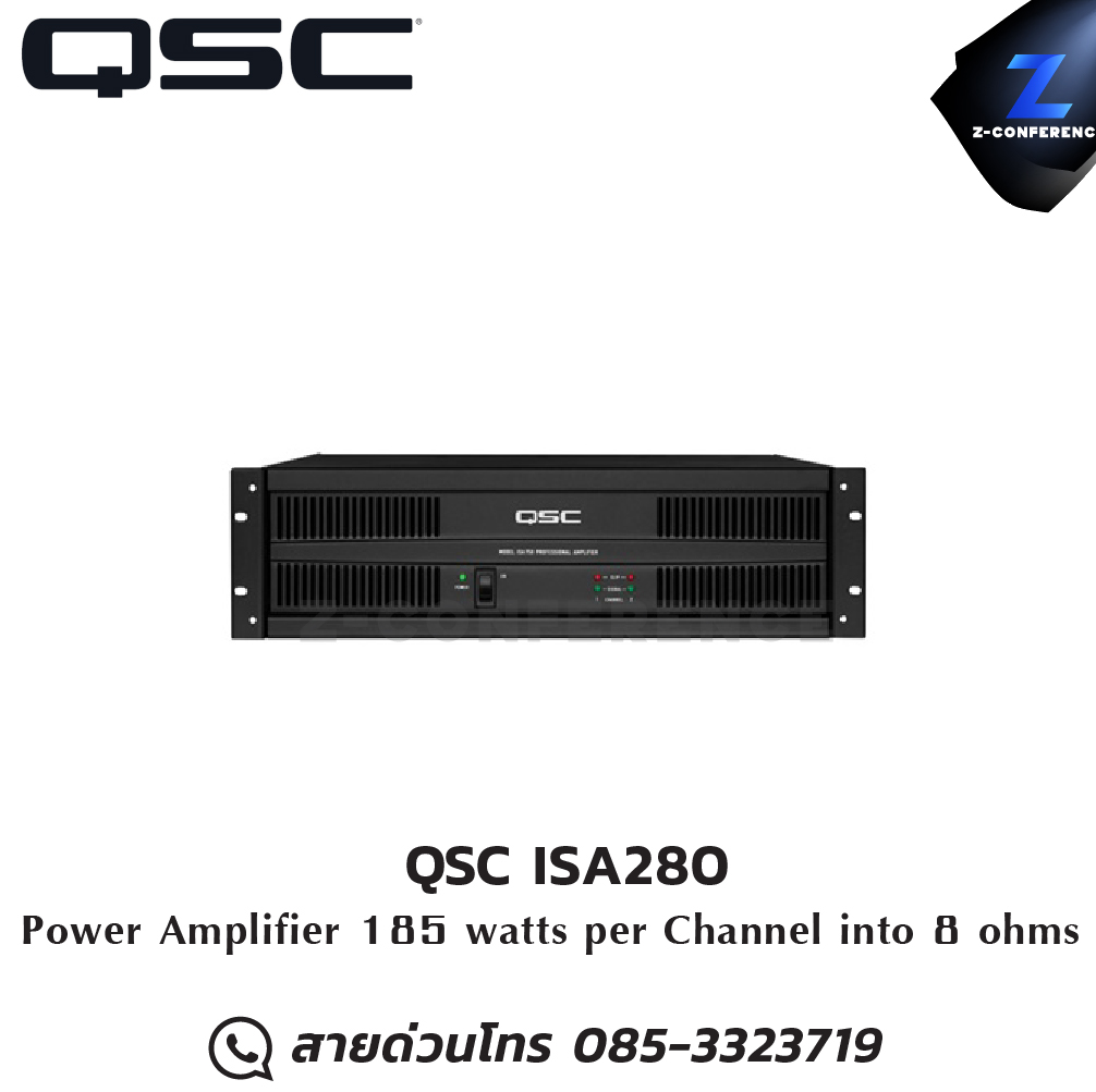 QSC ISA280 Power Amplifier 185W , แอมป์ , amplifier, power amp, power amplifier
