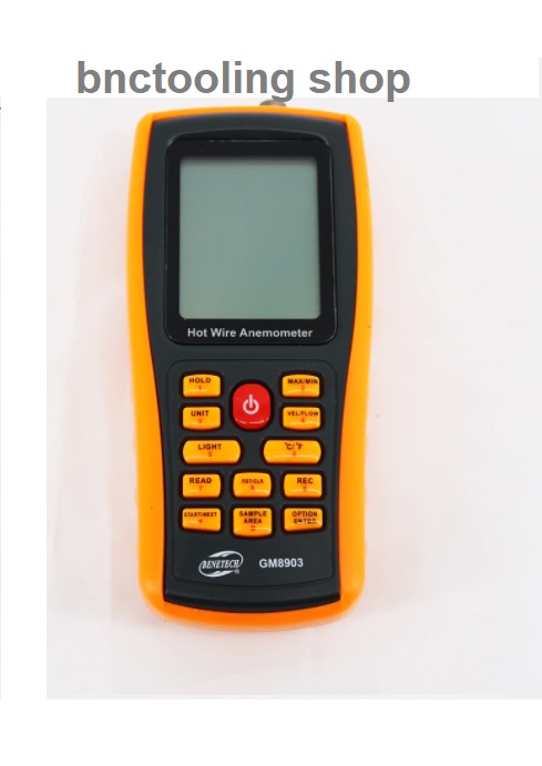 เครื่องวัดความเร็วลมชนิดลมร้อน,BENETECH GM8903 Portable Hot Wire Digital Anemometer Air Temperature Meter Wind Speed Flow Tester.