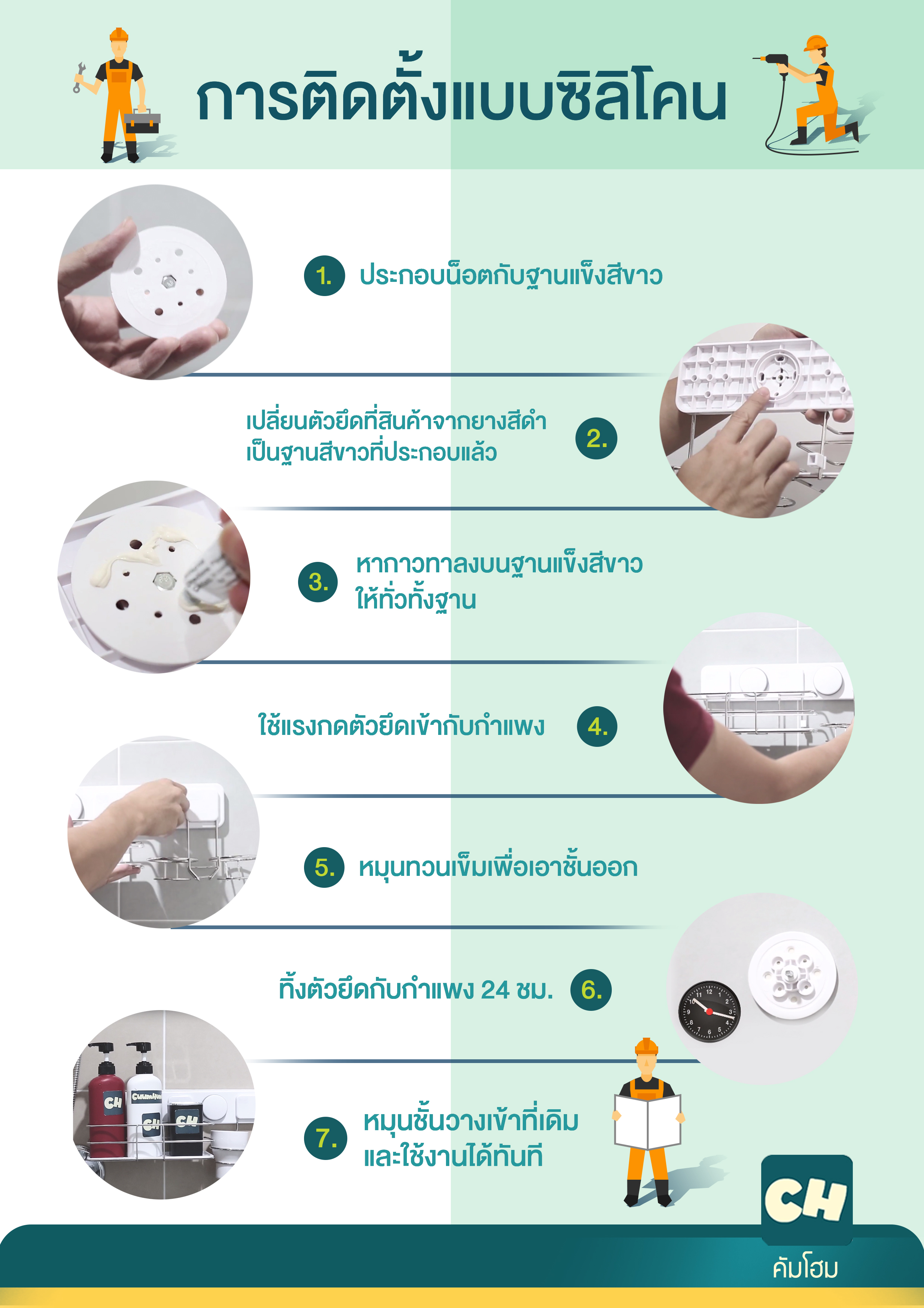 BR-27 ที่วางหัวฝักบัว ไม่ต้องเจาะผนัง