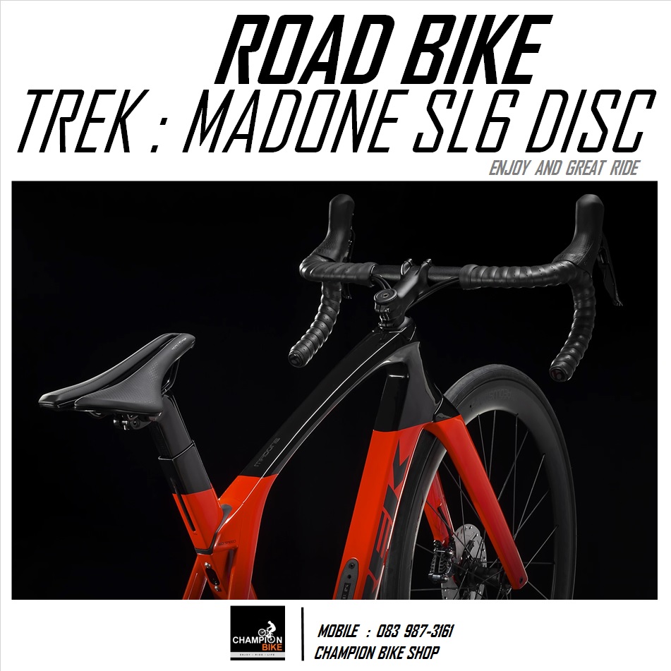 จักรยานเสือหมอบ TREK MADONE SL 6 DISC AERO ROAD BIKE - 2021 สีแดง-ดำ