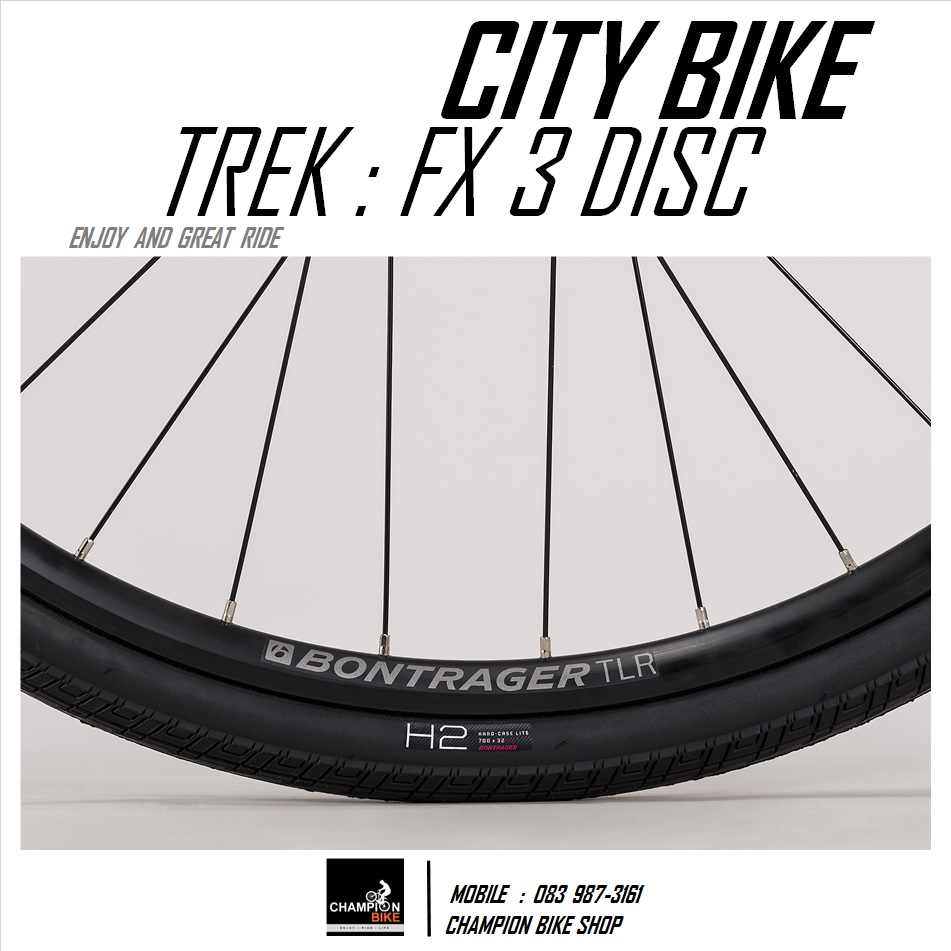 จักรยานซิตี้ไบค์ TREK : FX 3 DISC CITY BIKE - 2020 สีขาว-เทา