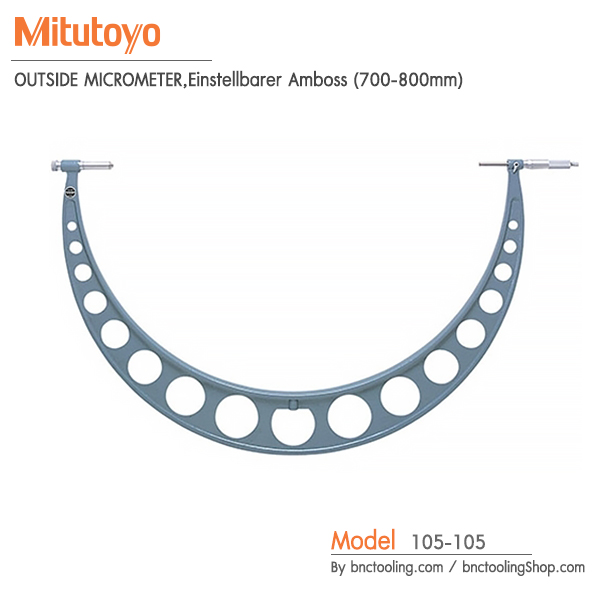 Mitutoyo,OUTSIDE MICROMETER,Einstellbarer Amboss (700-800mm),105-105
