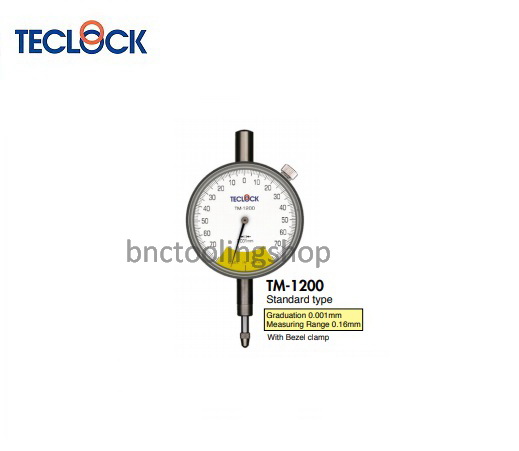 ไดอัลเกจรอบเดียวความละเอียด 0.001มิล, One Revolution Dial Indicator Graduation 0.001mm,TECLOCK,TM-1200