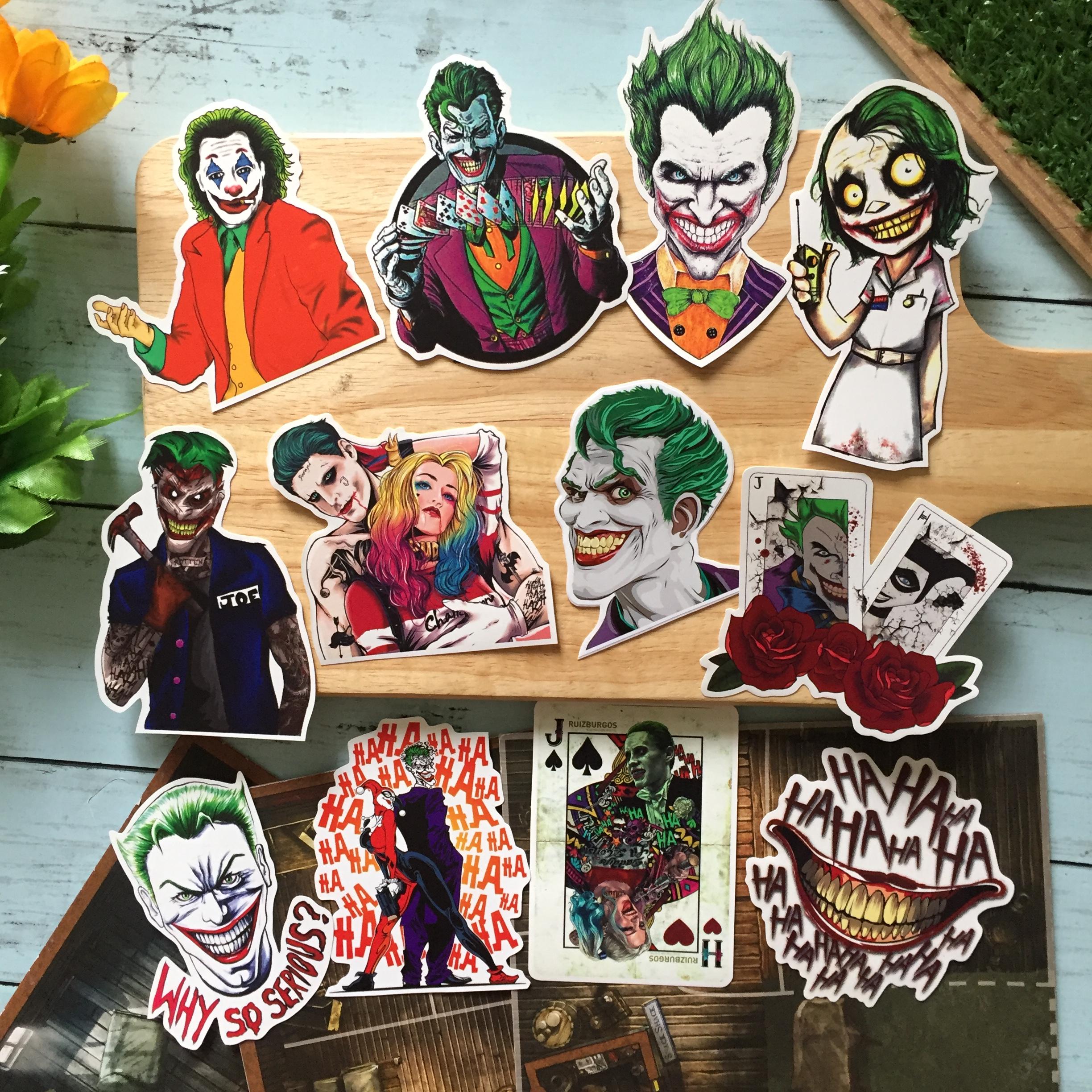 โจ๊กเกอร์ สติกเกอร์ เคลือบกันน้ำ ติดกระเป๋าเดินทาง มอเตอร์ไซด์ Laptop เคสโทรศัพท์ กระบอกน้ำ Waterproof Decal Sticker