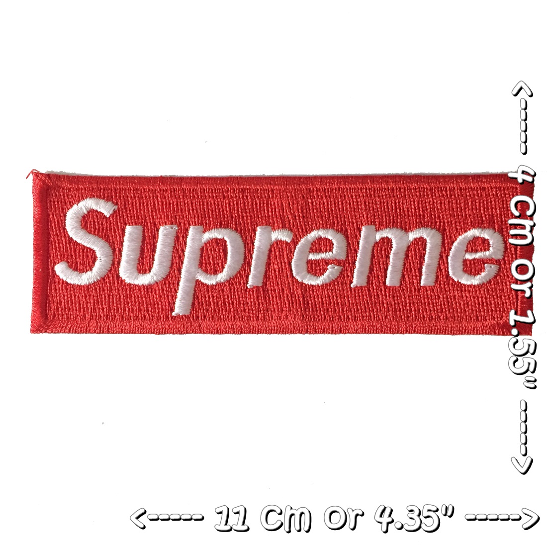 โลโก้ Supreme ตัวรีดติดเสื้อ อาร์มรีด อาร์มปัก ตกแต่งเสื้อผ้า หมวก กระเป๋า แจ๊คเก็ตยีนส์ Hipster Embroidered Iron on Patch