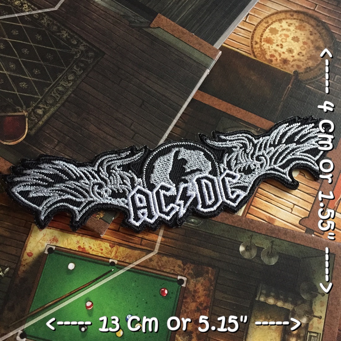 AC/DC วงดนตรี ร็อค เฮฟวี่เมทัล พังค์ ตัวรีดแบบปัก อาร์มปัก ตัวรีดติดเสื้อ ตัวรีด ติดกระเป๋า ติดหมวก ติดแจ๊คเก็ต Rock Iron on Embroidered Patch