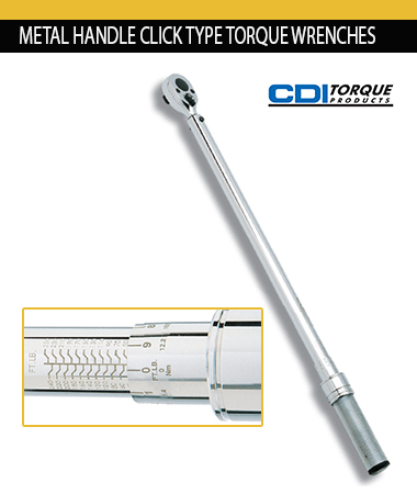 CDI,METAL HANDLE CLICK TYPE TORQUE WRENCHES,501MRMH